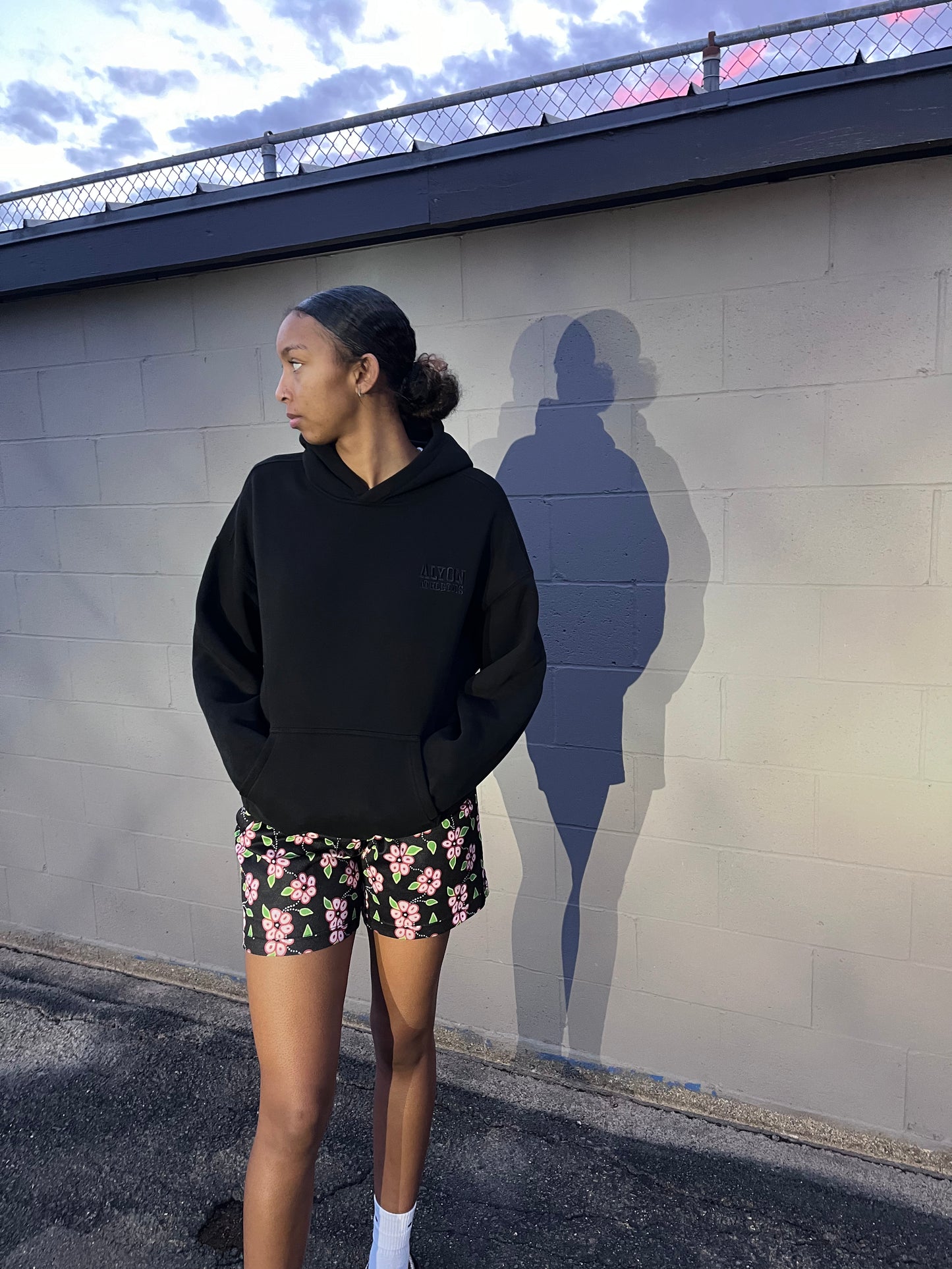 Ojibwe Flower Mesh Basketball Shorts — Pink
